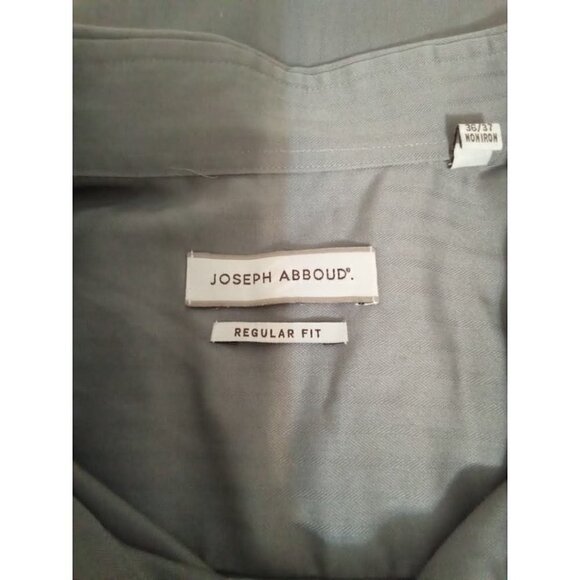 Joseph Abboud Gray Striped Regular Fit Dress Button Down Shirt Neck Sz 20 Tall - Picture 6 of 10